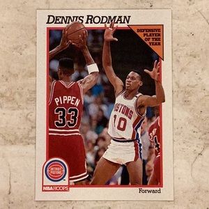Dennis Rodman 1991-92 NBA Hoops 64 Card Detroit Pistons Basketball #64